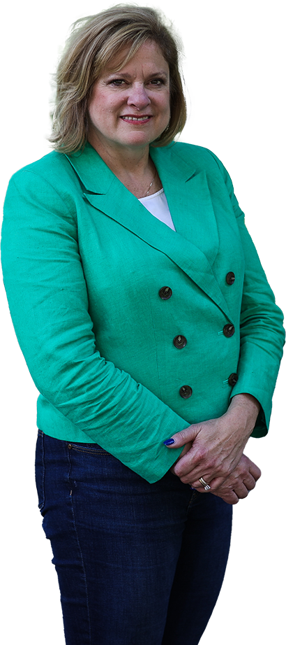 State Senator Tracy Pennycuick smiling in a park